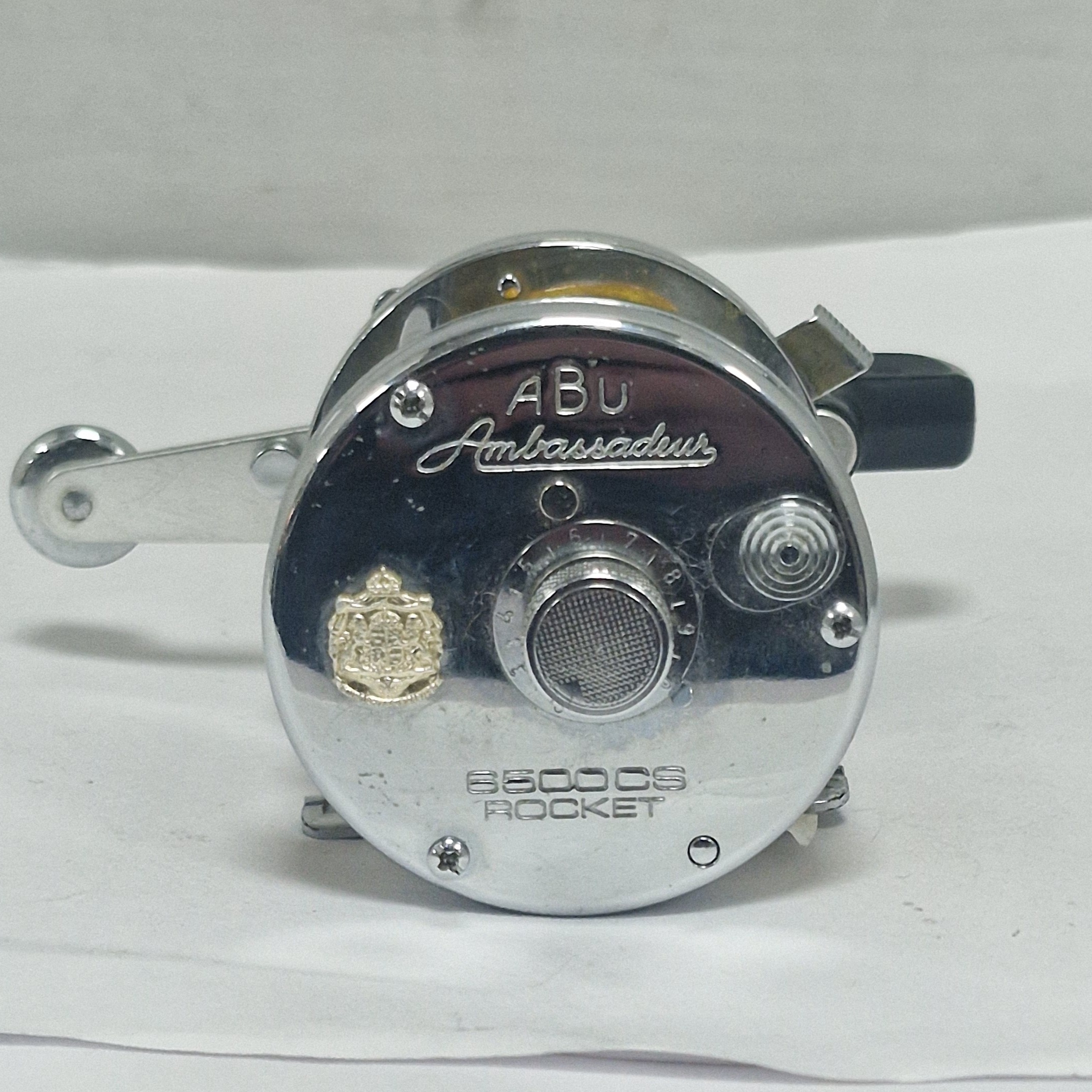 Pre-owned Abu Garcia Ambassador 6500cs chrome rocket - Own4Less
